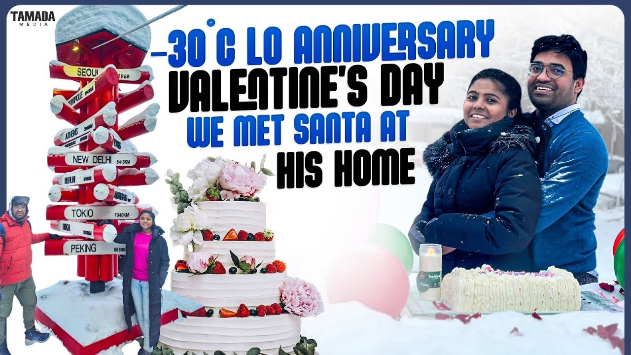 Met Santa🎅❤️|Arctic Circle|Finland lo Santa ni Kalisam ❤️🎅 | Anniversary at Santa Claus Village