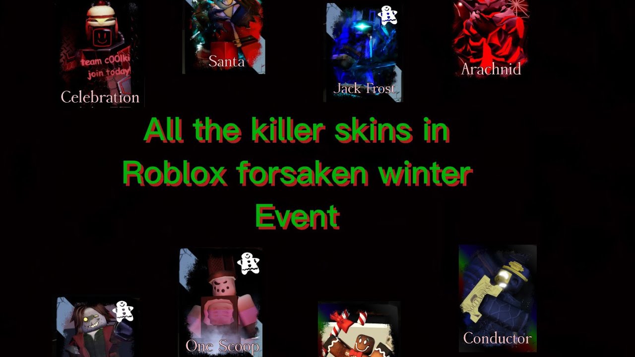 All the killer skins in the winter event in forsaken Roblox