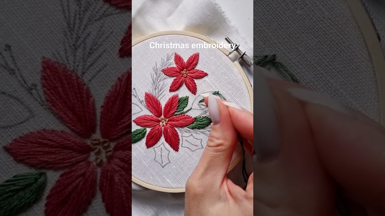 Little Christmas embroidery #handembroidery #stitch #embroidery #embroiderydesign #christmas #art