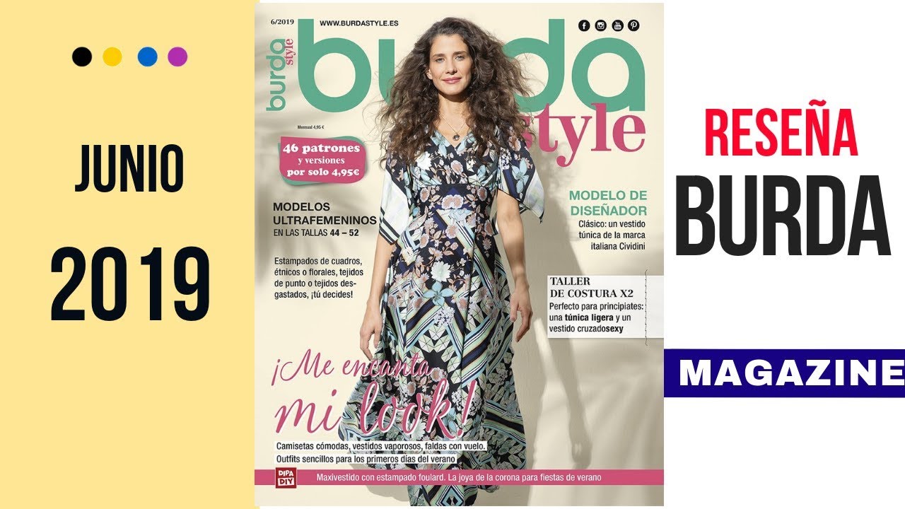 Reseña revista BURDA Style JUNIO 2019 con Dibujos Técnicos