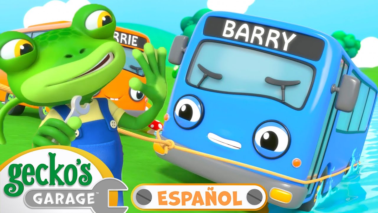 El rescate de Barry en el estanque | 🐸 Garaje de Gecko | Carros para niños | Vídeos educativos