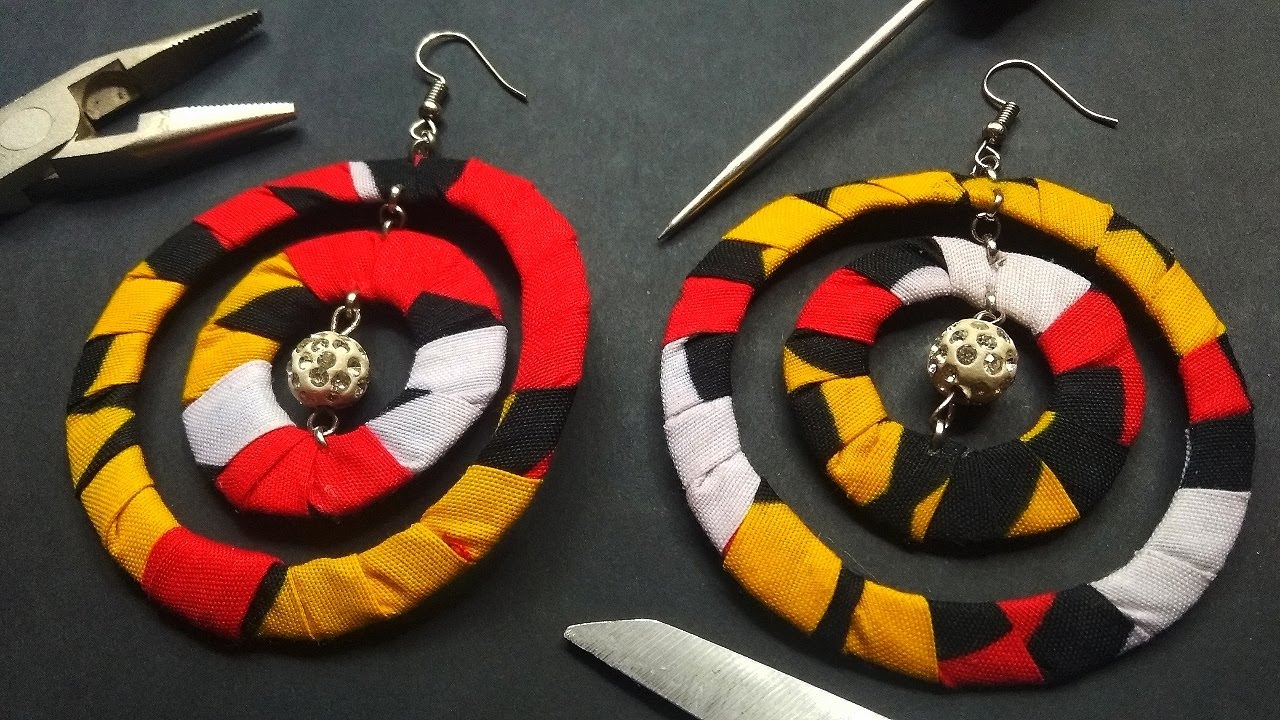 DIY- Como fazer brincos com garrafas PET e tecido africano, Capulana- Antpi Artes