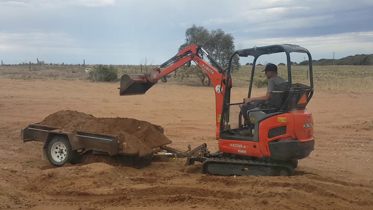 Mini excavator attachments trailer