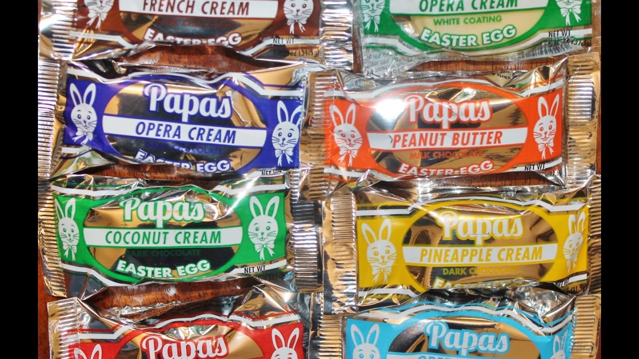 Papas Candies Easter Egg: Cherry, Coconut, Pineapple, Peanut Butter, French Cream,Opera Cream Review