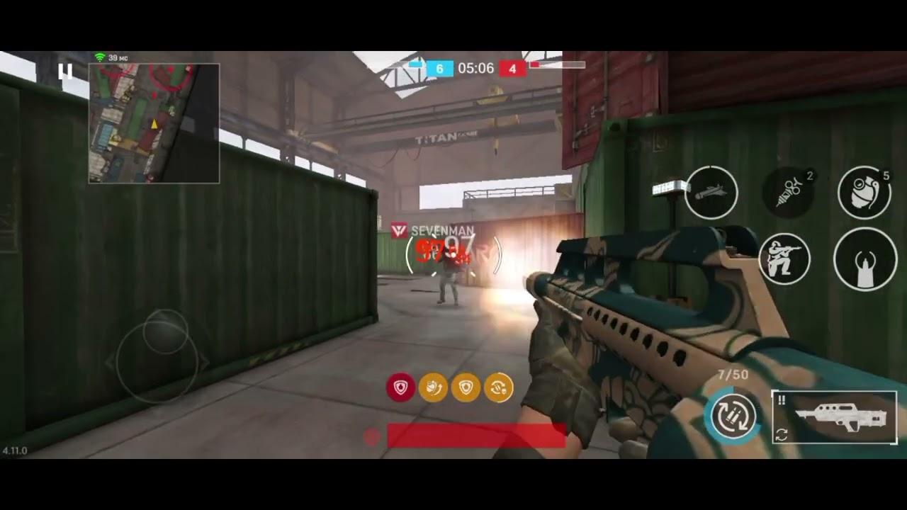 Геймплей игры Warface Go мясорубка на карте Ангар