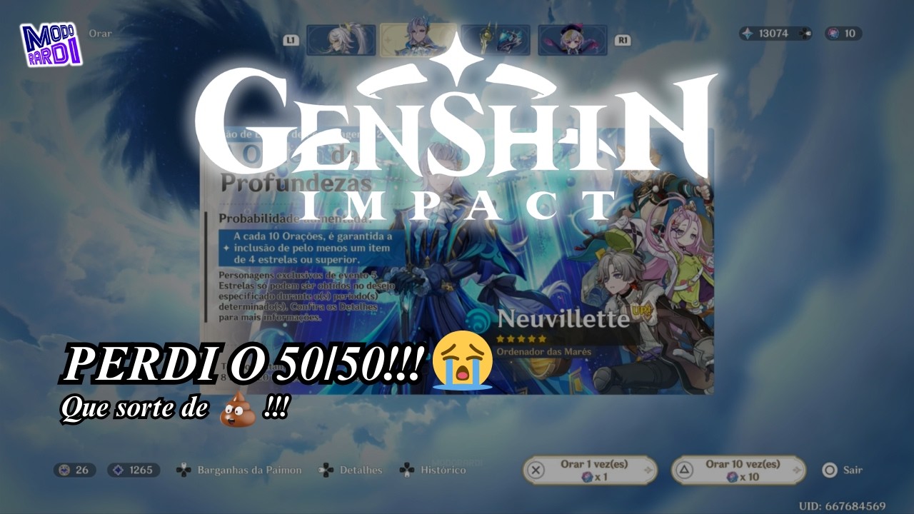 Genshin Impact  – PERDI o 50/50 no Banner do Neuvillette…