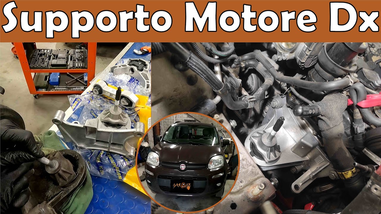 SUPPORTO MOTORE DESTRO: Gomma Lacerata - SOSTITUZIONE su Panda 0.9 TwinAir