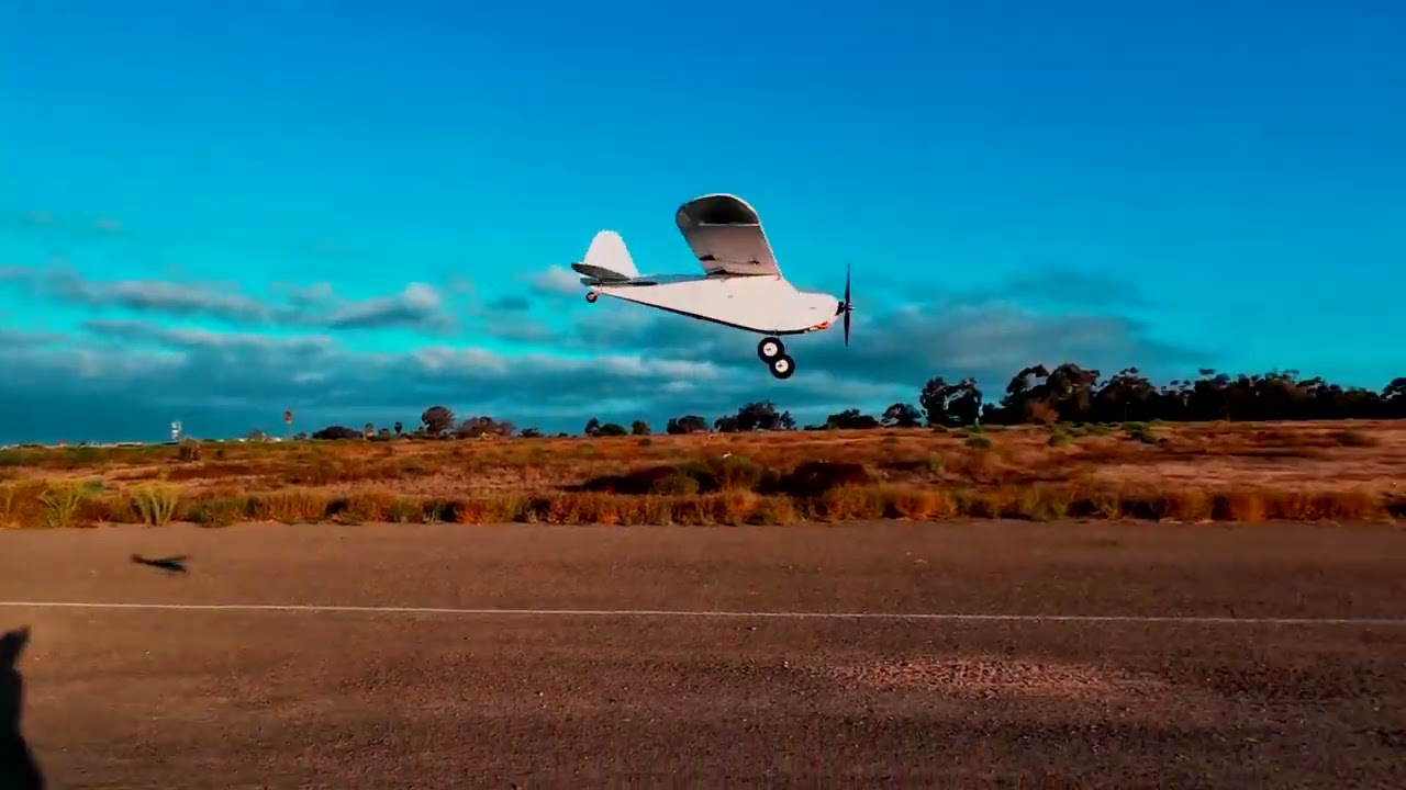 Maiden flight of Flite Test Simple Cub build
