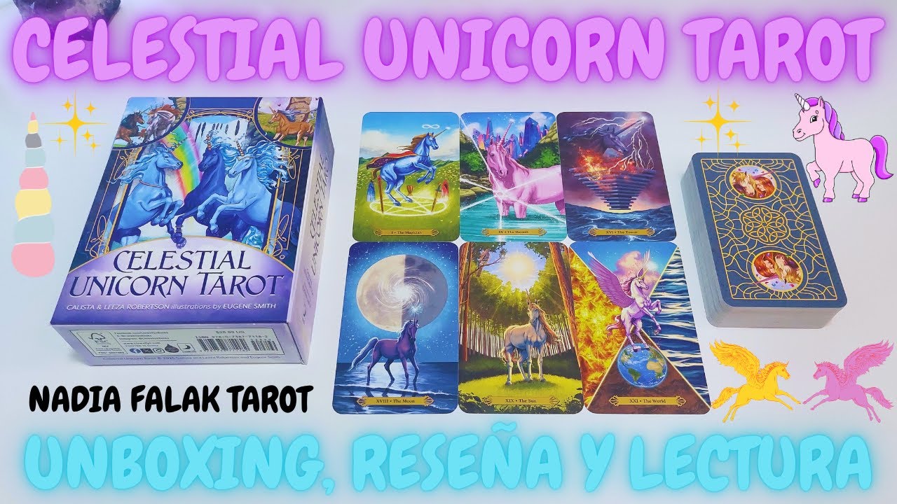 CELESTIAL UNICORN TAROT 🦄 Unboxing, Reseña y Lectura ✨ 4K 💜 Nadia Falak