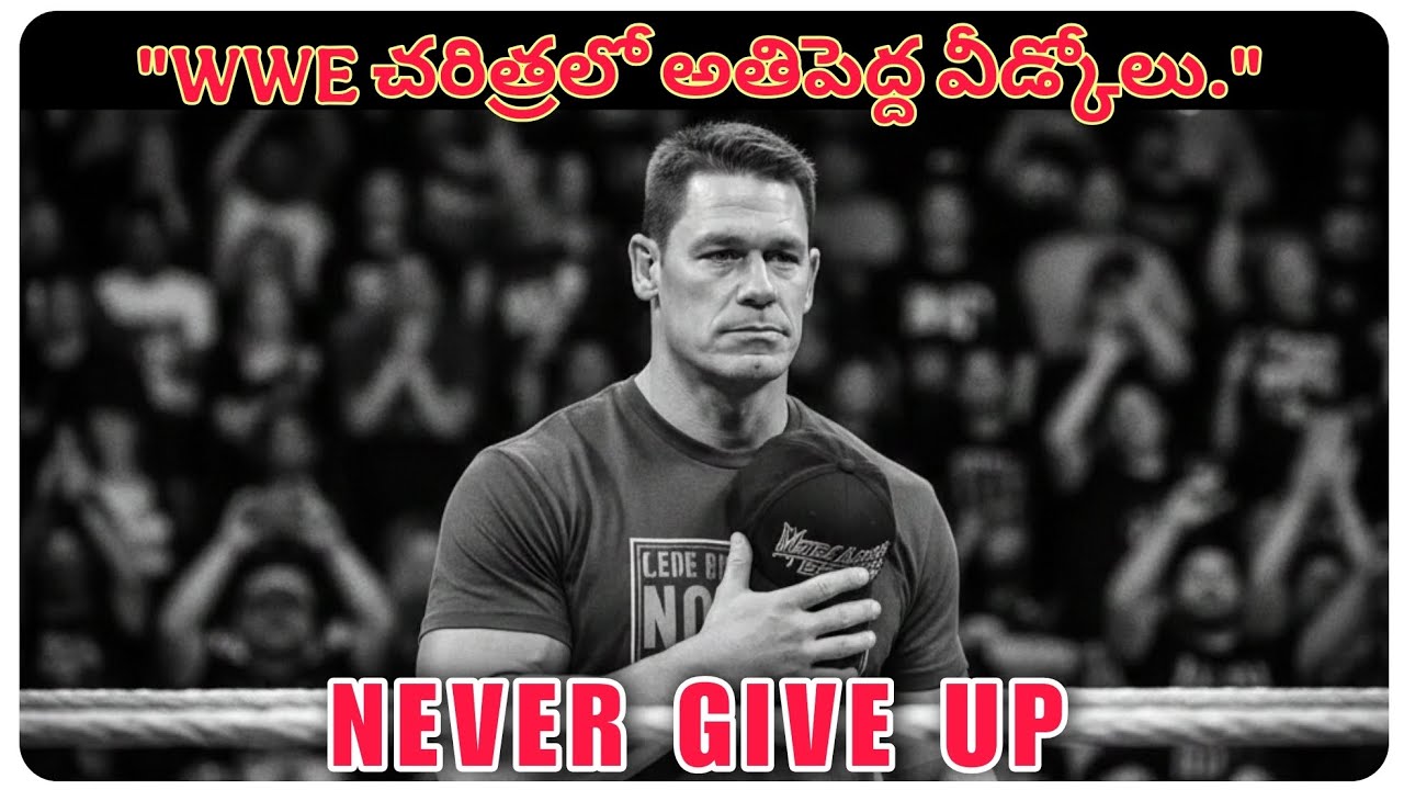 NEVER GIVE UP 🔥 | జాన్ సీనా జీవిత కథ | Telugu Motivation #JohnCena #charavani #trending