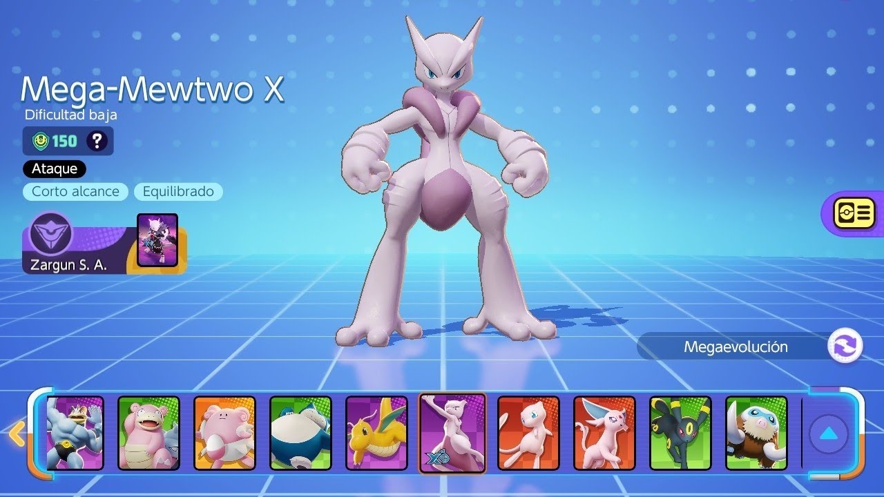 Pokémon Unite competitivo probando a Mewtwo