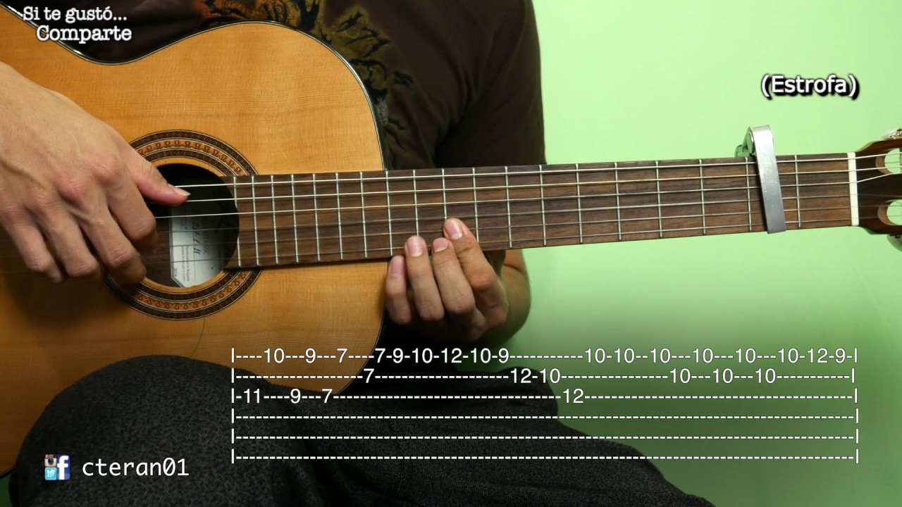 Despacito - Luis Fonsi ft. Daddy Yankee Tutorial/como tocar instrumental Guitarra