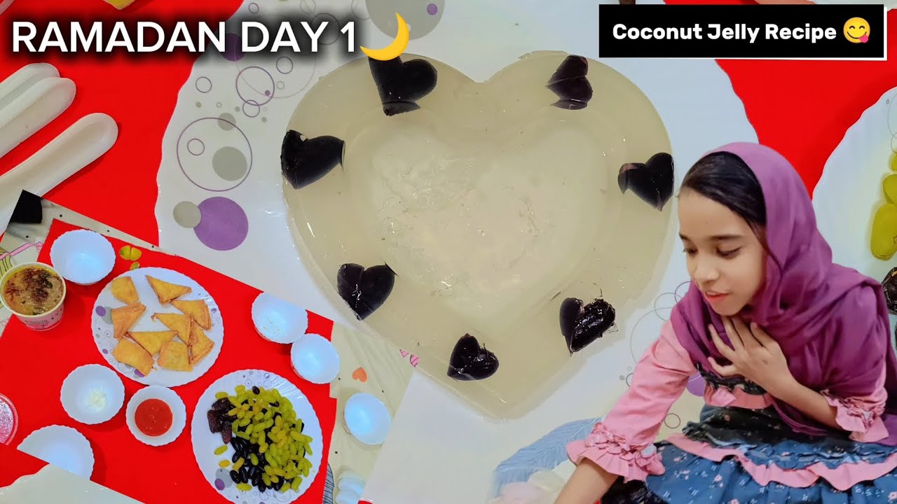 Ramadan Day 1🌙 | Perfect Coconut Jelly Bananay Ka Sahi Tareeqa 😶‍🌫🍡