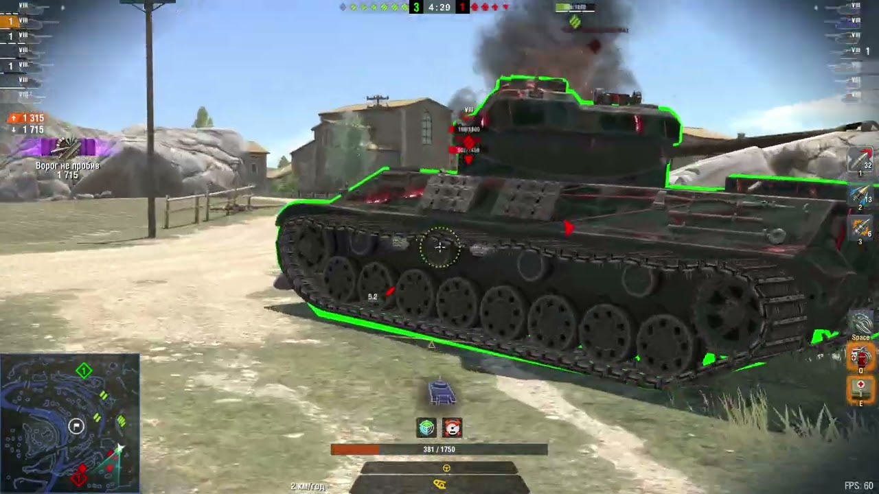 WoT Blitz. Progetto CC55 mod. Знову не пробиття
