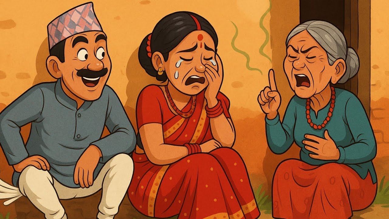 दुई जिब्रे सासु(यता पनि ठिक्क, उता पनि ठिक्क)।।नेपाली लोक कथा।।Dui Jibre Sasu।।Nepali Lok Katha 🍀🍀🍀