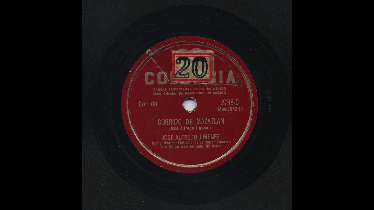 José Alfredo Jiménez - Corrido De Mazatlan - Columbia 2798-C