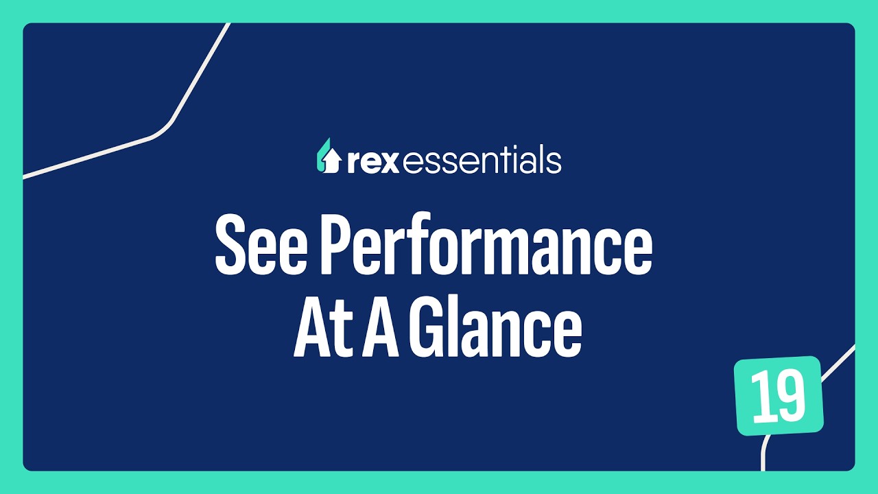 See Performance At A Glance | Rex Essentials #19