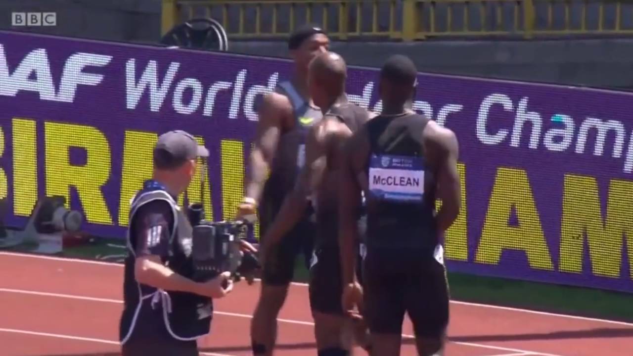 403 Kim Collins wins Men's 100m Final HD Diamond League Birmingham 2016