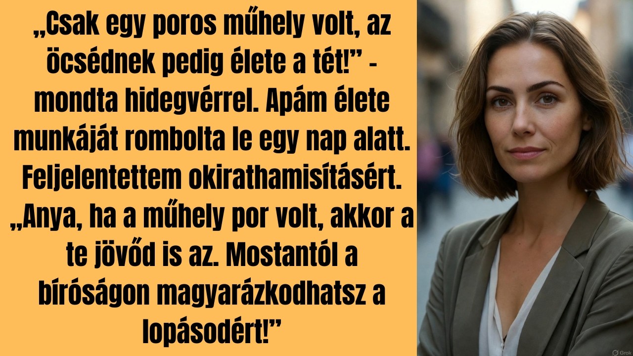 Anyám eladta apám asztalosműhelyét egy ingatlanosnak, hogy az öcsém adósságait rendezze – Bosszúbó..