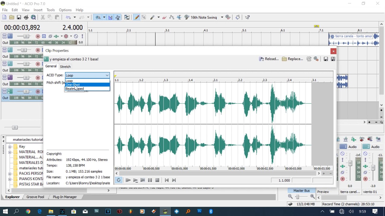COMO HACER REMIX DE CUMBIA COSTEÑA EN ACID PRO 7 COMO REMIXIAR CUMBIA NACIONAL EN ACID PRO 7