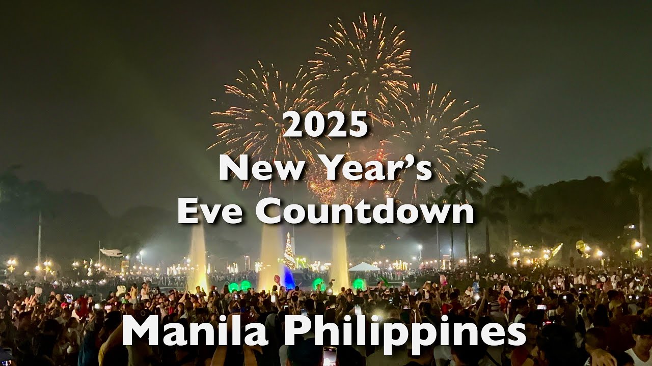 Manila New Year 2025 | Fireworks Display & Walking Tour | Luneta Park Philippines