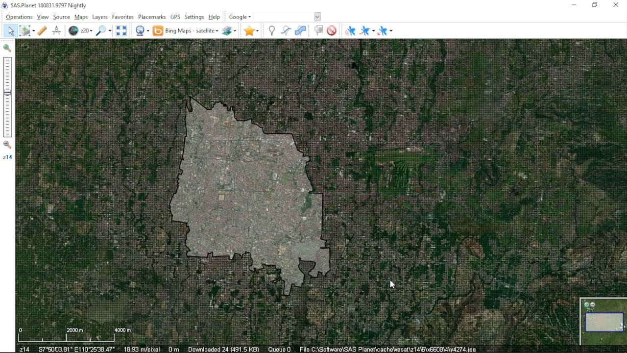 Download Citra Satelit Resolusi Tinggi di SAS Planet 2025 Secara Otomatis (Tanpa Zoom Satu-Satu)