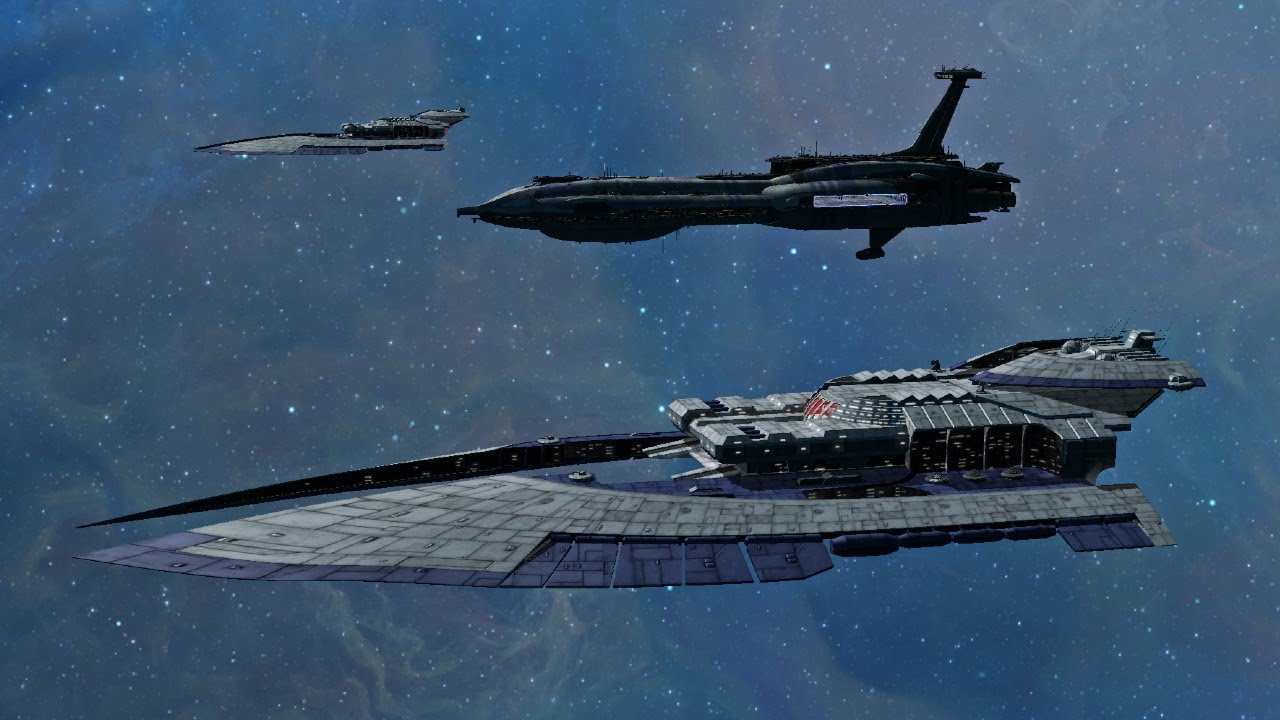 Invincible II & 2 Sabaoth vs 1 Valiant & 2 Servators - Star Wars: Empire At War Remake NPC Battle