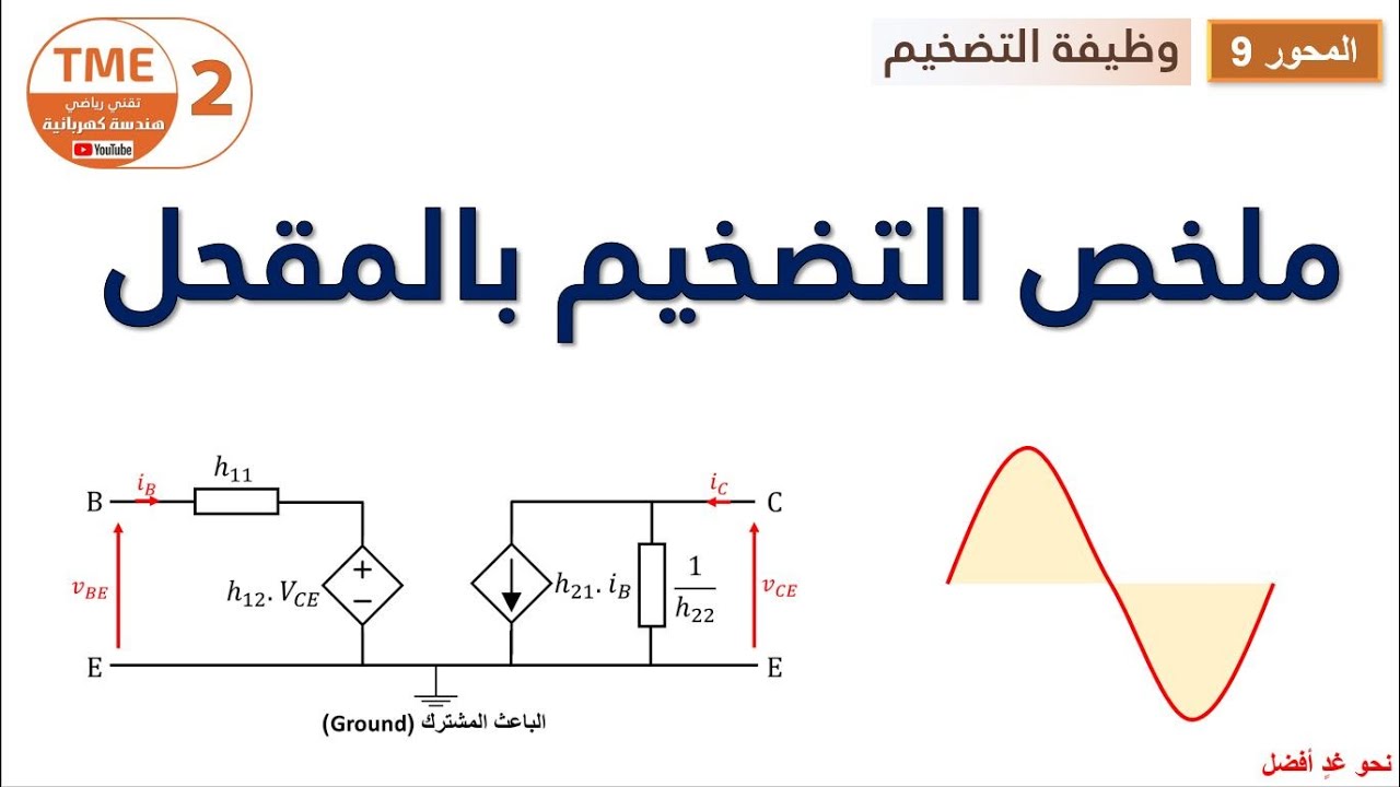 ملخص رائع لدرس التضخيم بالمقحل ثنائي القطبية