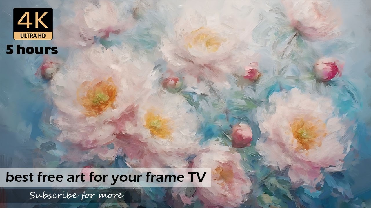 Blooming Peonies in 4K | Relaxing Frame TV Art | Vintage Palette TV