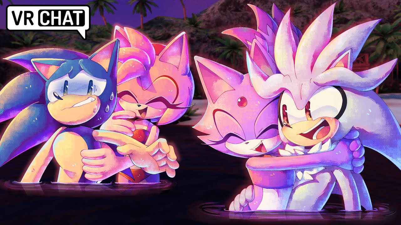 Silvaze & Sonamy's Beach DOUBLE DATE! (VR Chat)