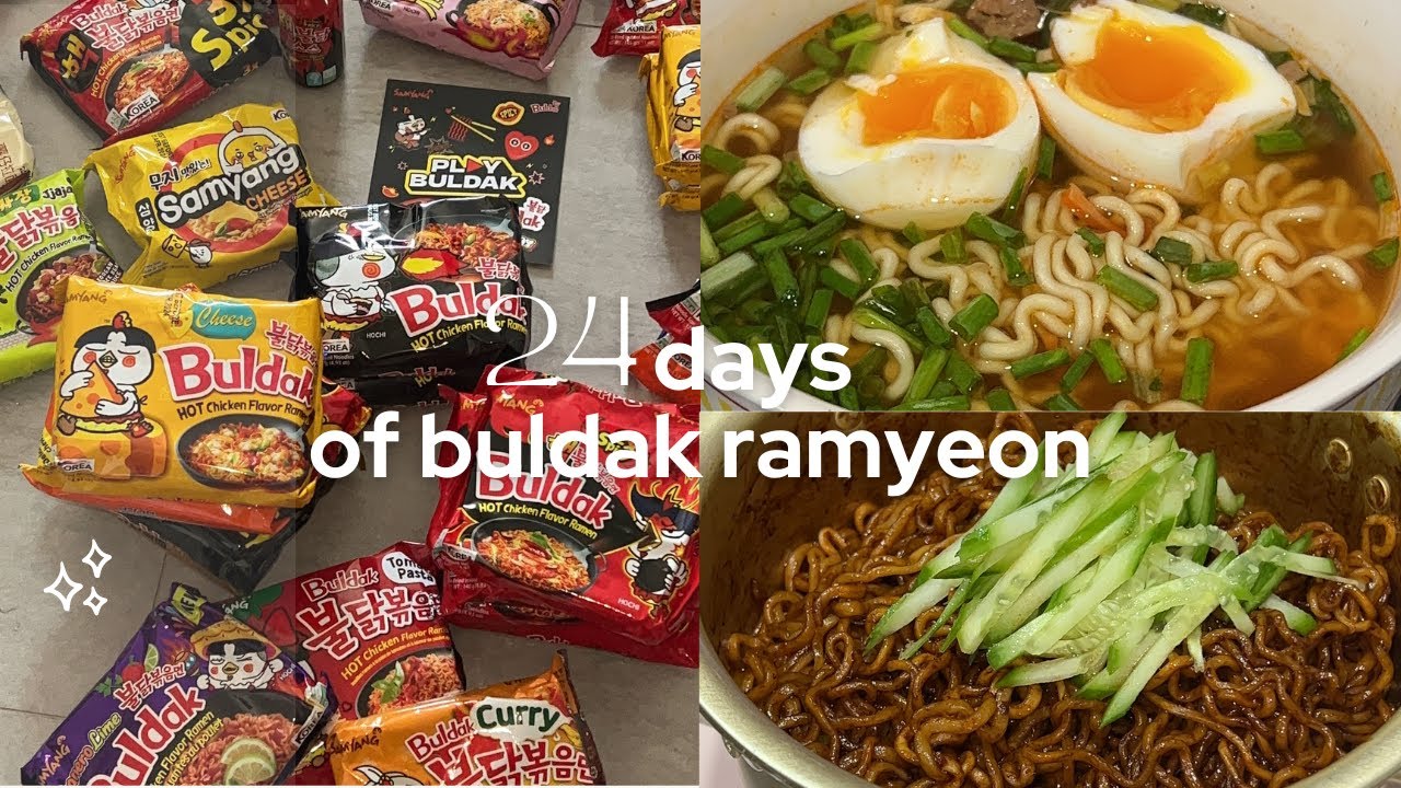 24 days of eating buldak compilation 🍜