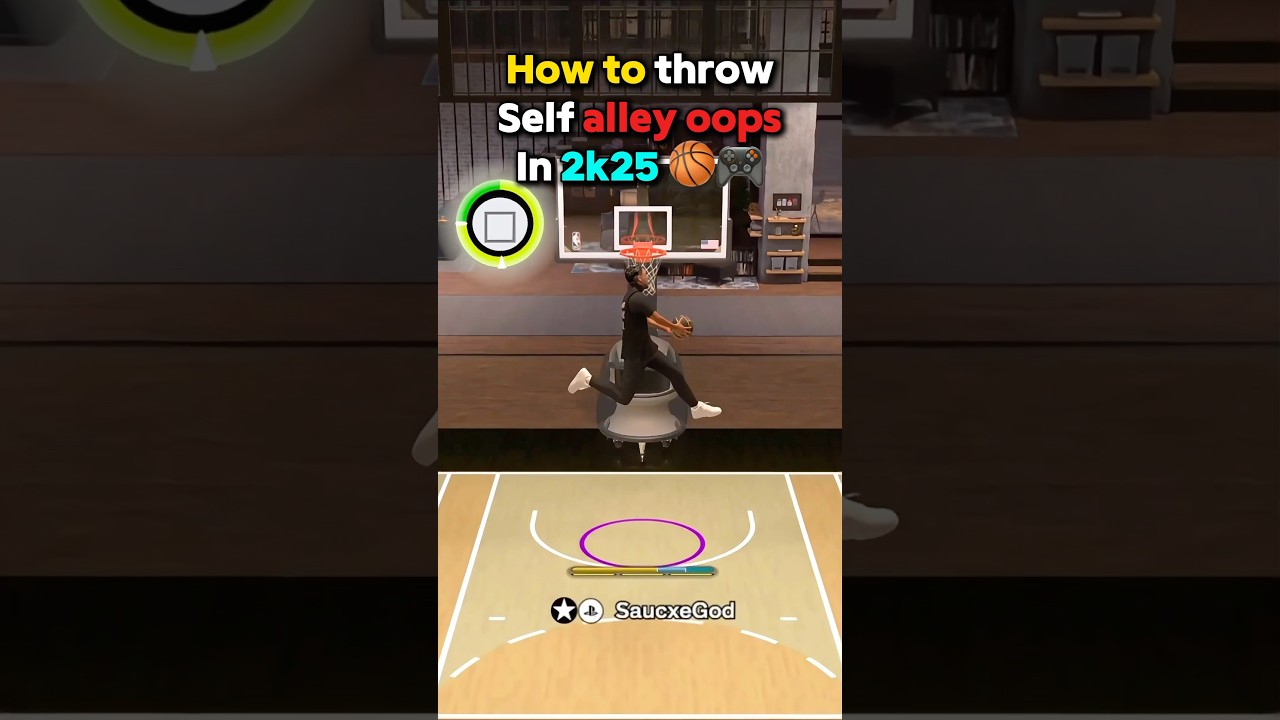 How to throw self ALLEY OOPS ‼️🔥 