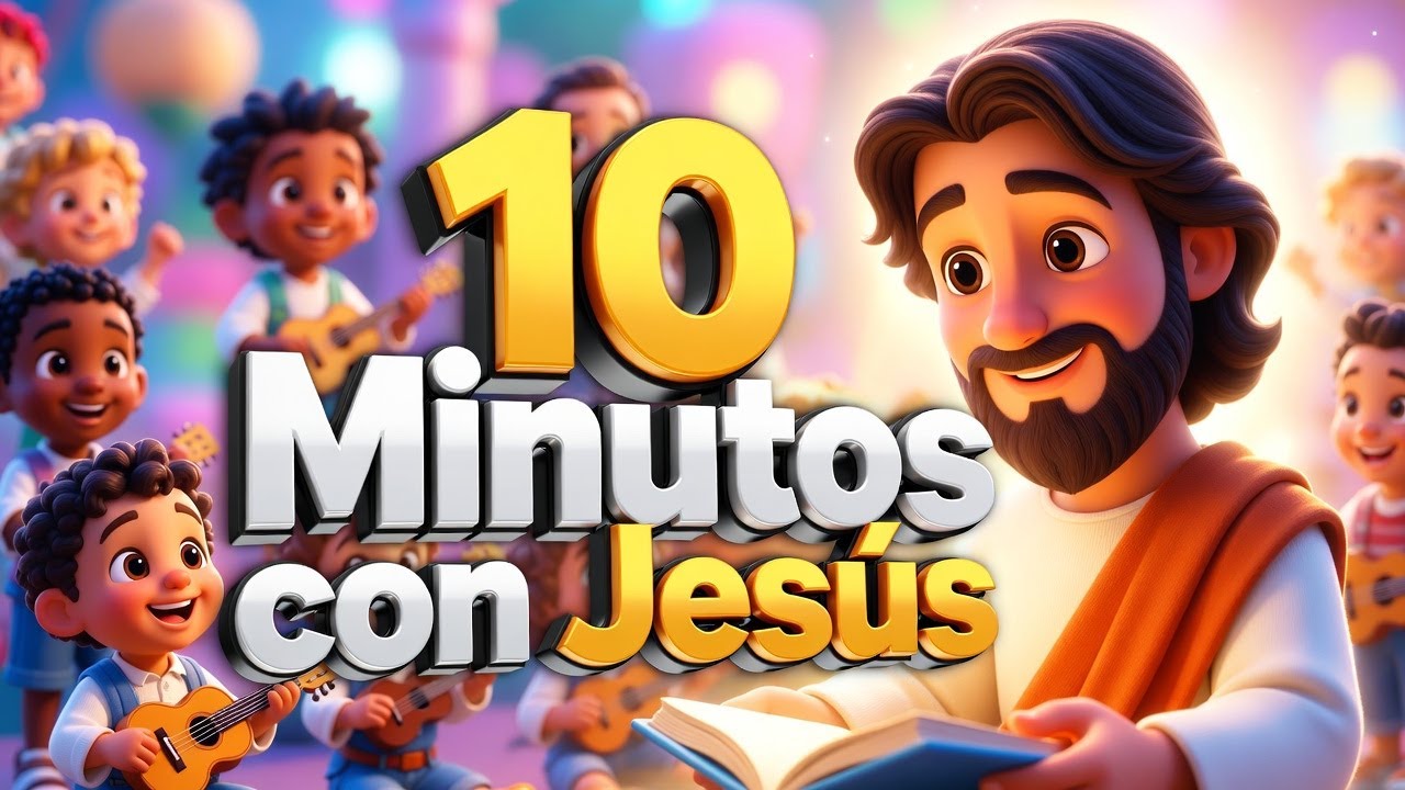 10 Minutos con Jesús 🙏✨ | Canciones Cristianas Infantiles para Niños