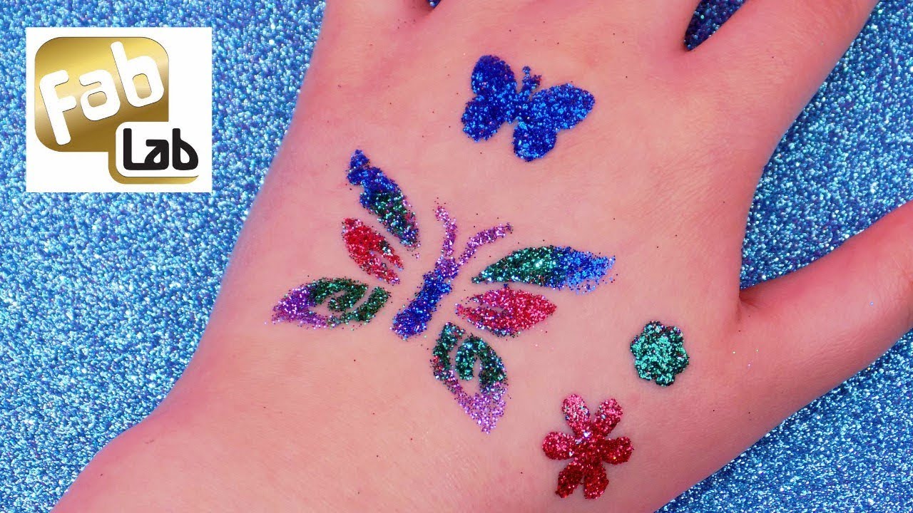 DIY Temporary Glitter Tattoos Tutorial ✨ How to do Fab Lab Glitter Tattoos