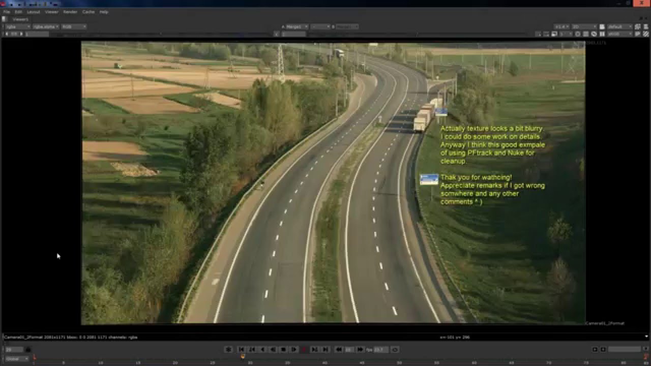 Cleanup tutorial using PFtrack and Nuke