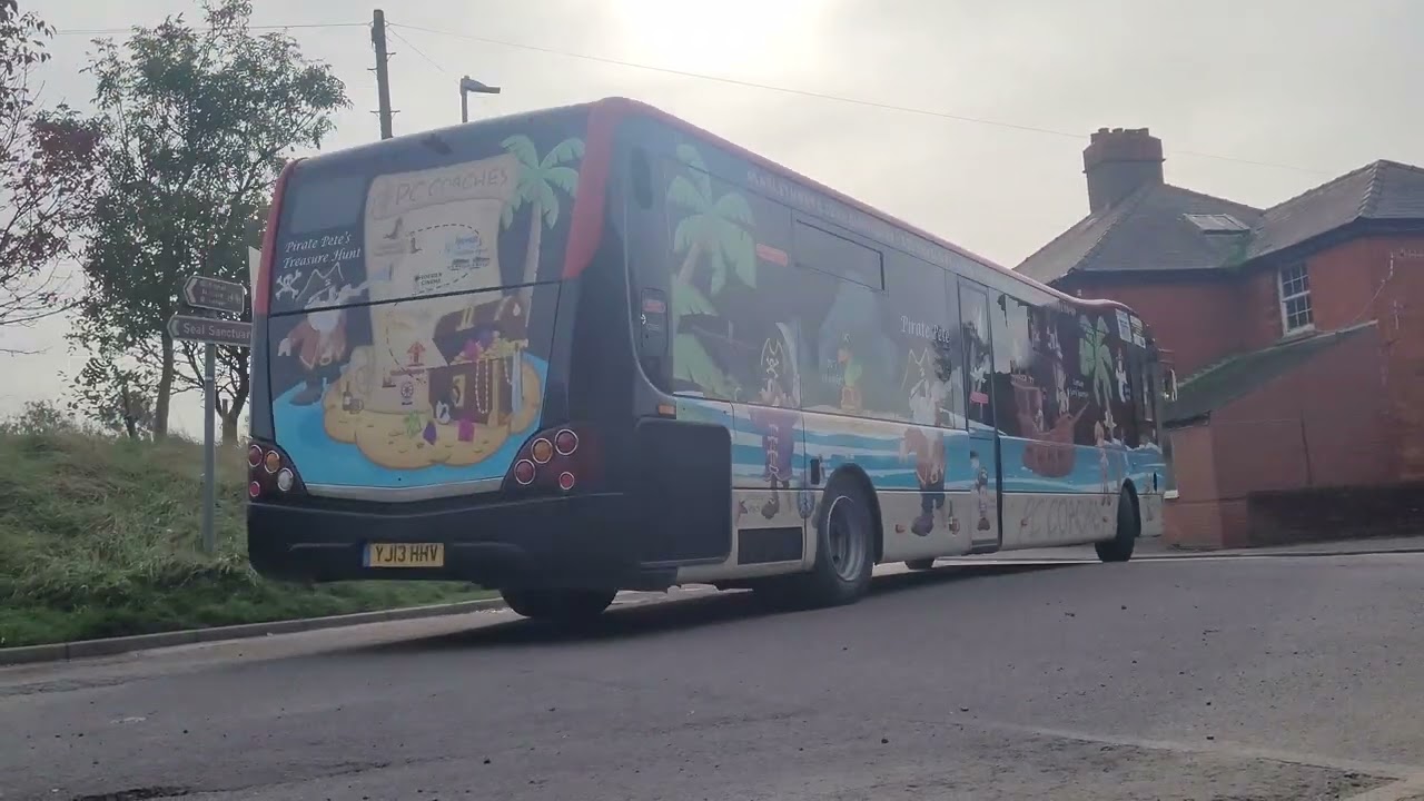 Pc coaches Optare versa 20 pirate bus leaving the ferryboat on a PC1 into mablethorpe town.