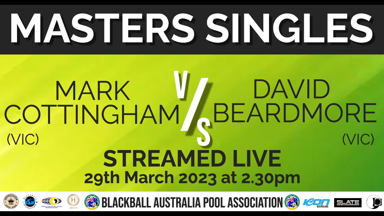 2023 BAPA National Championships - Masters Singles - Mark Cottingham VIC v David Beardmore VIC