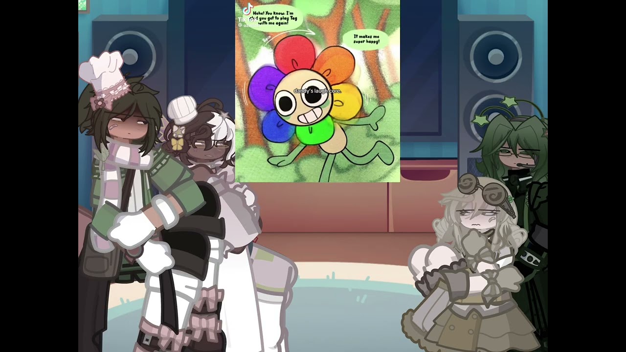 Dandy’s world react to🌻🌈 whatever this is PART TWO//gacha life two reaction//🌈🌻📺🐚🍓🌙🍰