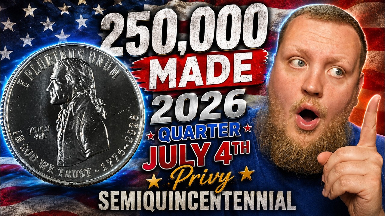 Четвертак 2026 года к 4 июля с особым знаком (ВЫПУЩЕНО ВСЕГО 250 000!) ПОСТУПАЕТ В ОБРАЩЕНИЕ!!!