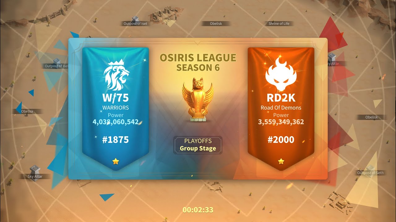 RoK. Osiris League s6. Top 32. W/75 vs. RD2K.