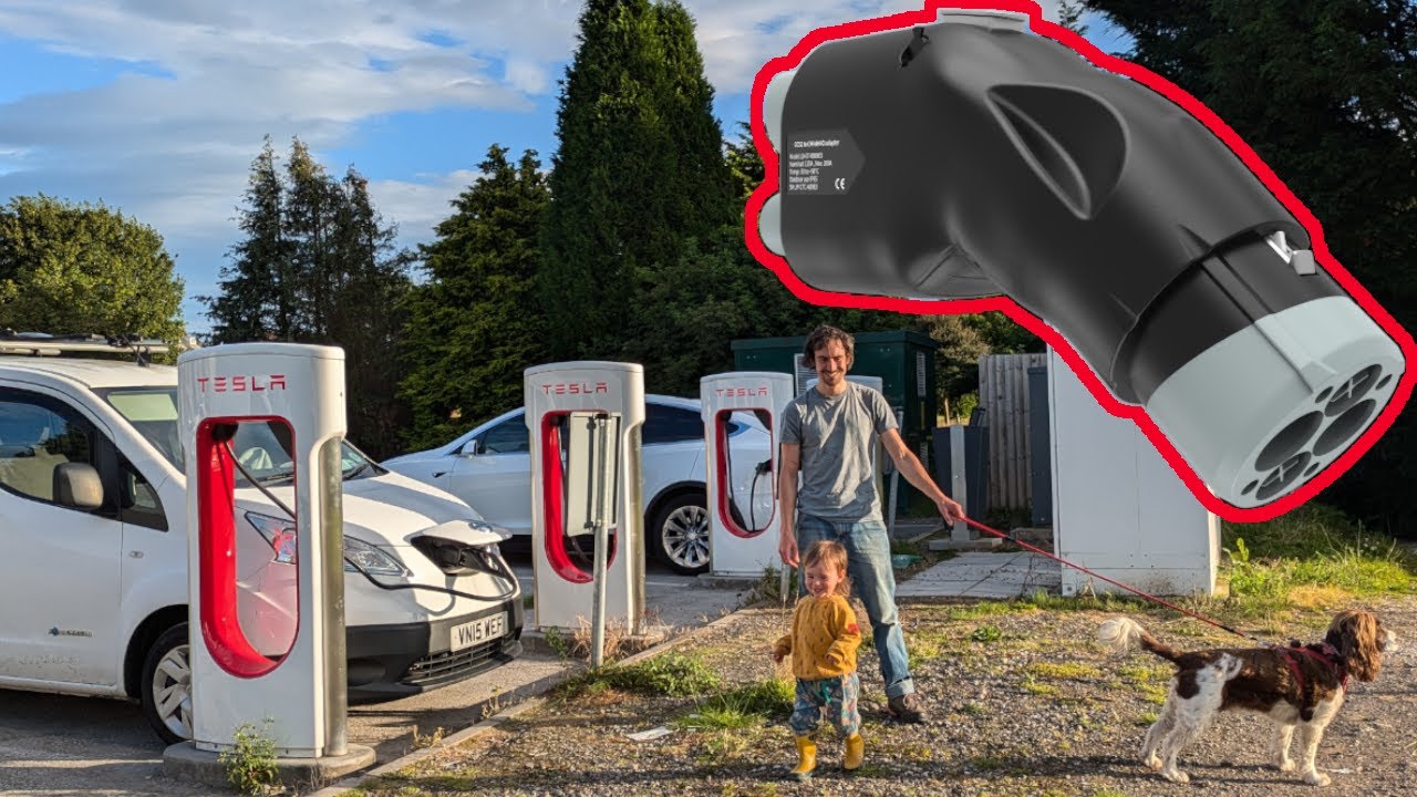 Тестирование адаптера CCS - Chademo | Nissan e-NV200 Tesla Supercharger!
