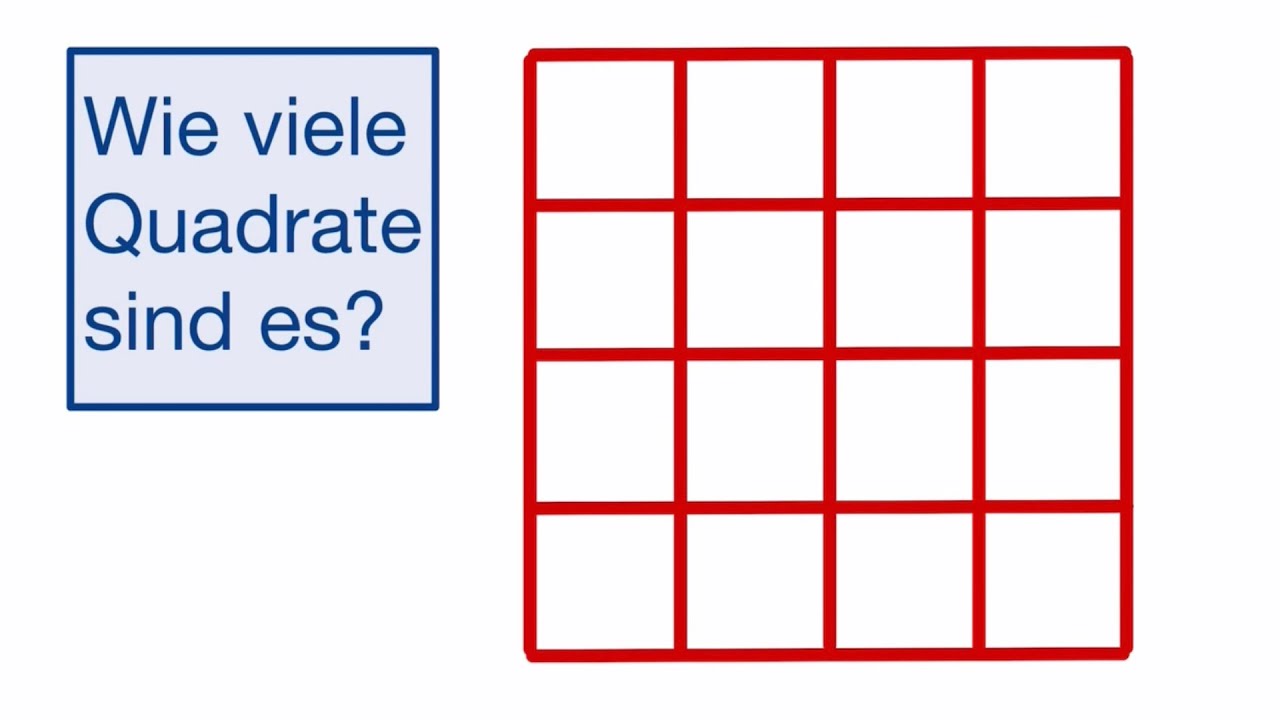 Wie viele Quadrate sind es?