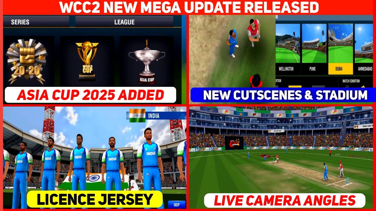 Wcc2 New Update Launched 🔥 | Asia Cup 2025,New Jersey | Wcc2 New Update Full Review | Wcc2 Update