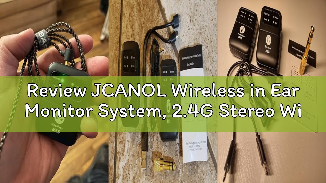 Review JCANOL Wireless in Ear Monitor System, 2.4G Stereo Wireless IEM System with Beltpack Transmit