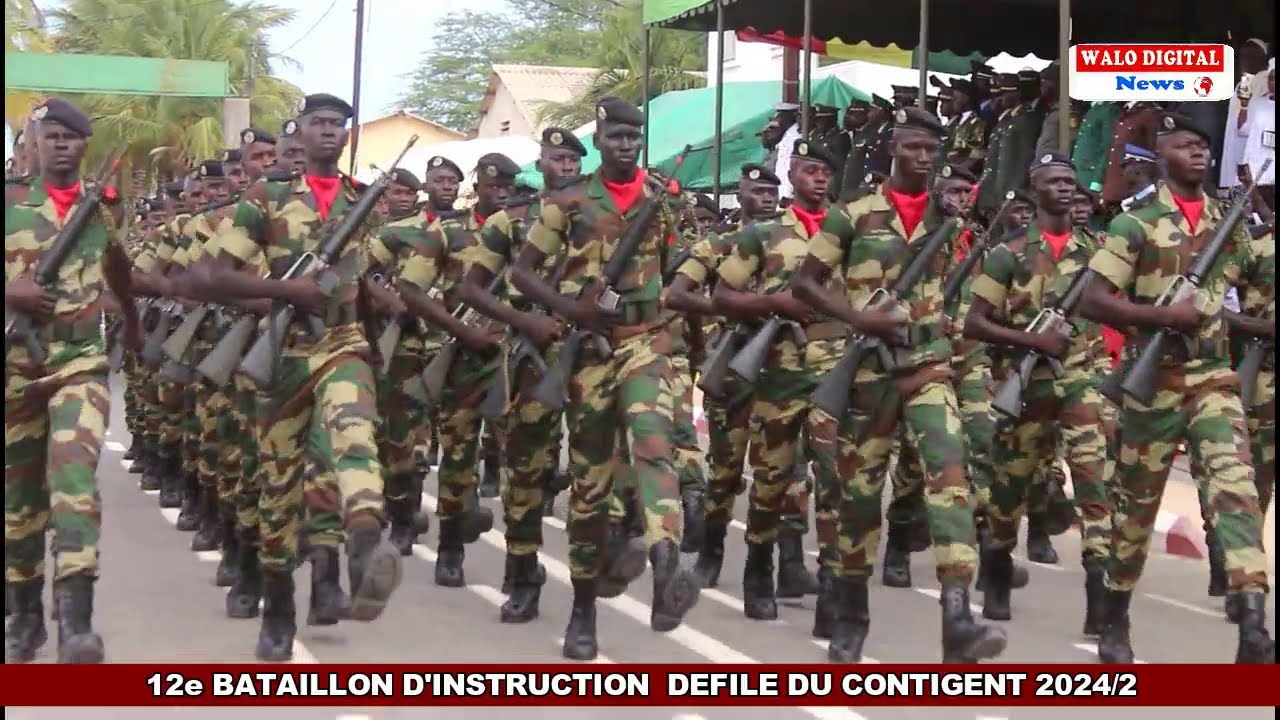 12e BATAILLON D'INSTRUCTION DEFILE DU CONTIGENT 2024/2