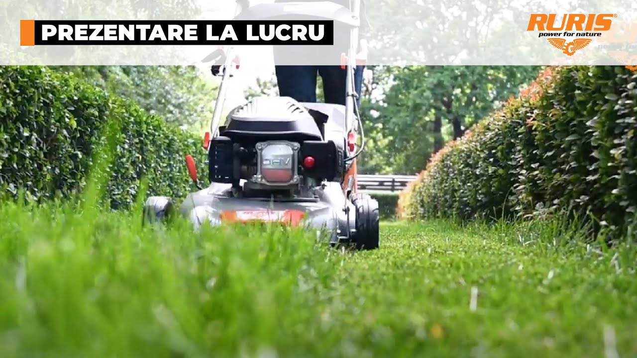 Pași pornire și utilizare mașină de gazon RURIS RX200S / RX221S
