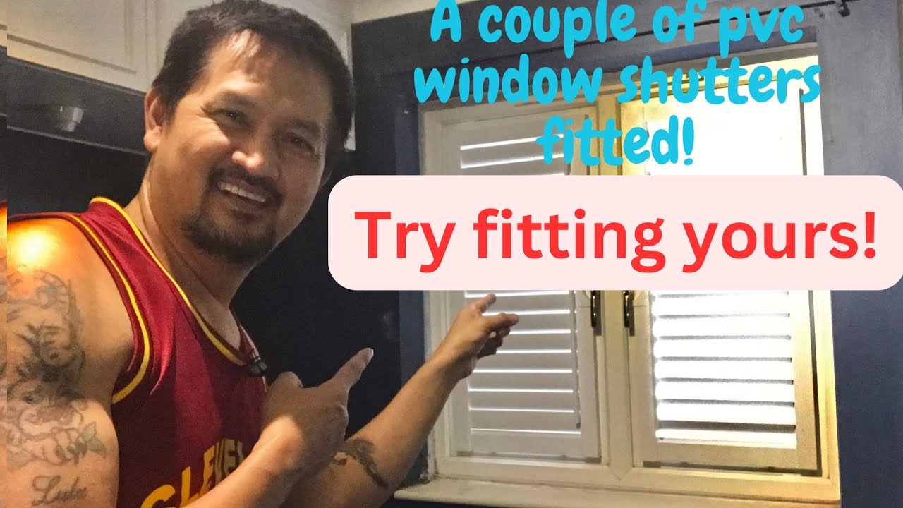 Pvc window shutter install,inhenyero in action, diy construction,blinds installation