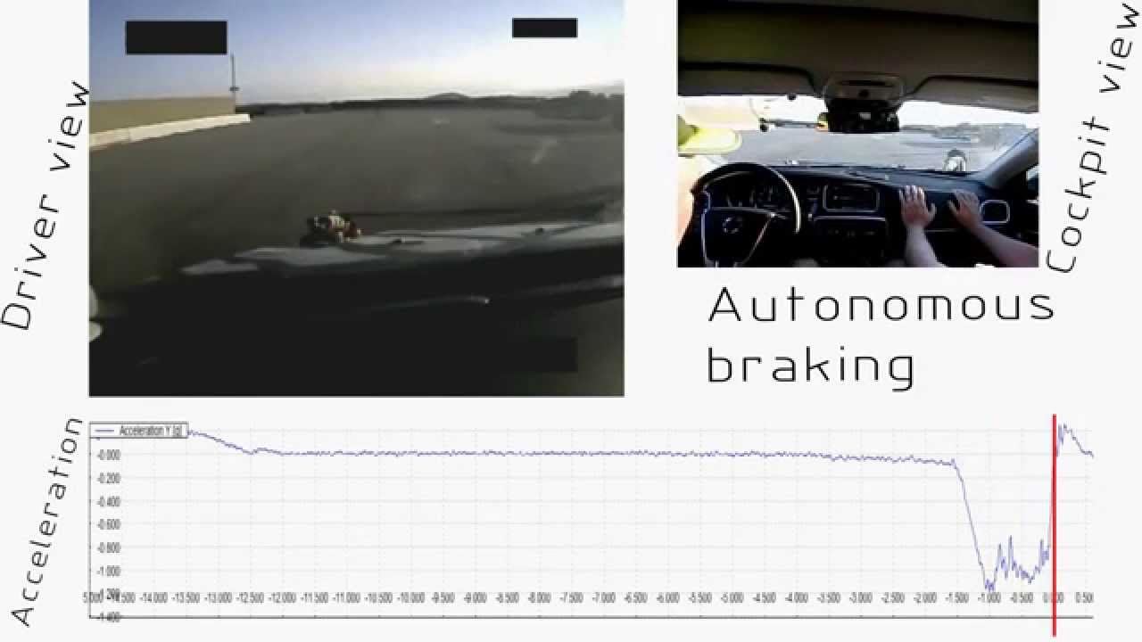 Volvo pedestrian detection: How it works - test no.01