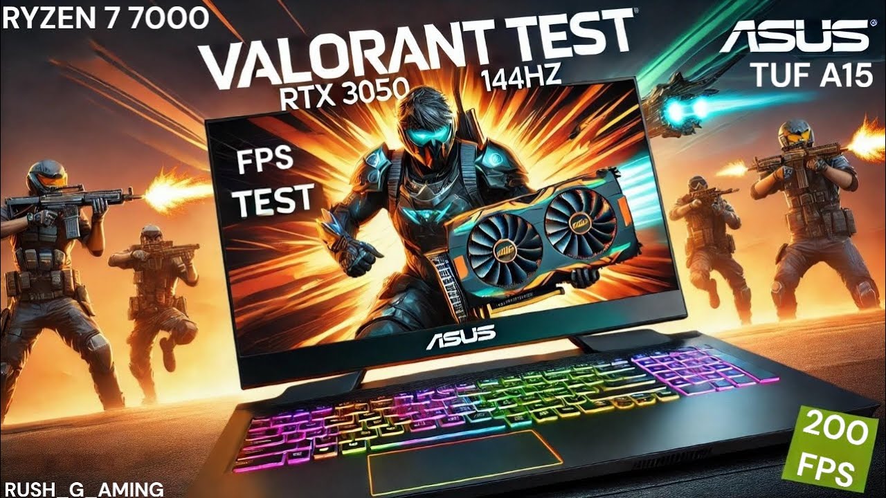 ASUS TUF  A15 RTX 3050  4GB RYZEN 7 SERIES 16GB  VALORANT FPS Test 🔥| 144Hz Ultra Settings Gameplay