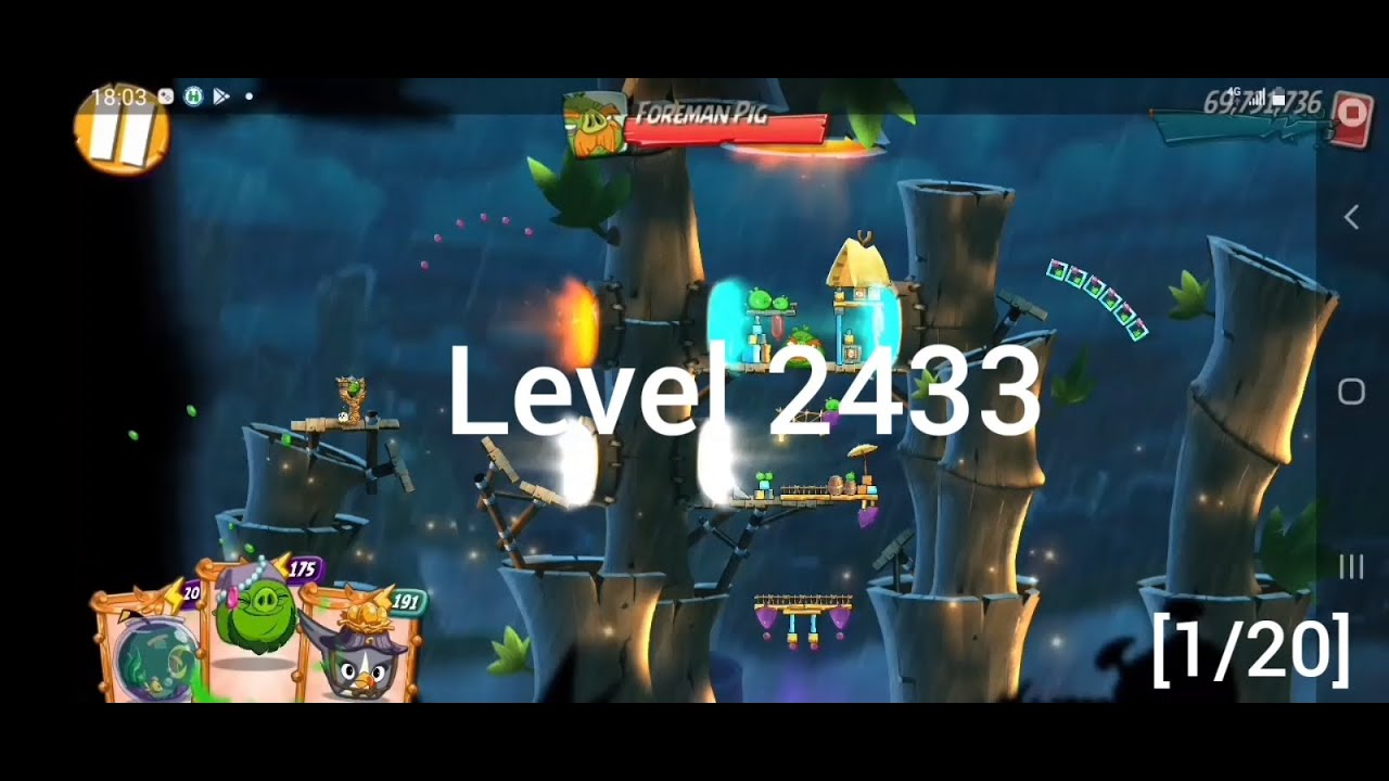 Angry Birds 2 level 2433 [Alternative solutions]
